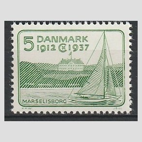 FRIMRKER DANMARK | 1937 - AFA 239 - Chr. X 25 re jubilum 5 re grn - Postfrisk