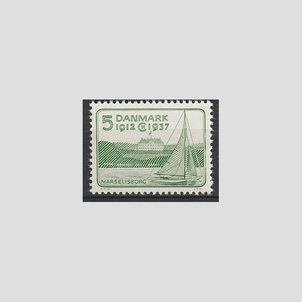 FRIMRKER DANMARK | 1937 - AFA 239 - Chr. X 25 re jubilum 5 re grn - Postfrisk