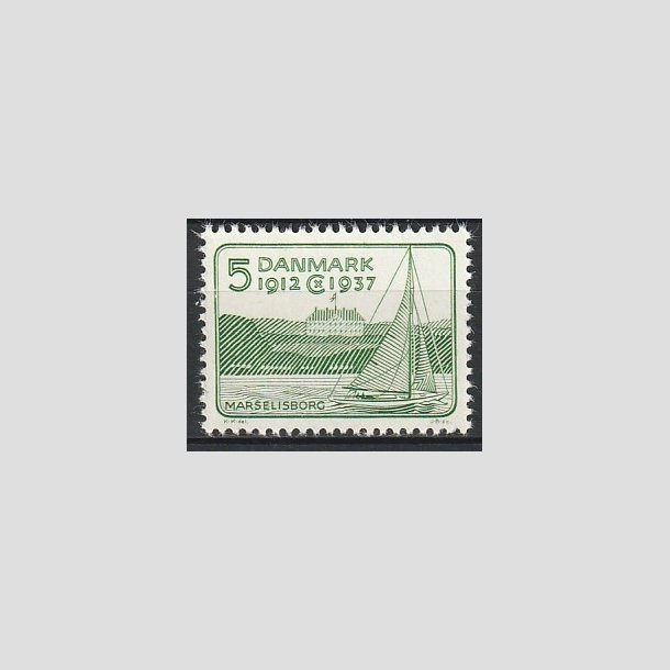FRIMRKER DANMARK | 1937 - AFA 239 - Chr. X 25 re jubilum 5 re grn - Postfrisk
