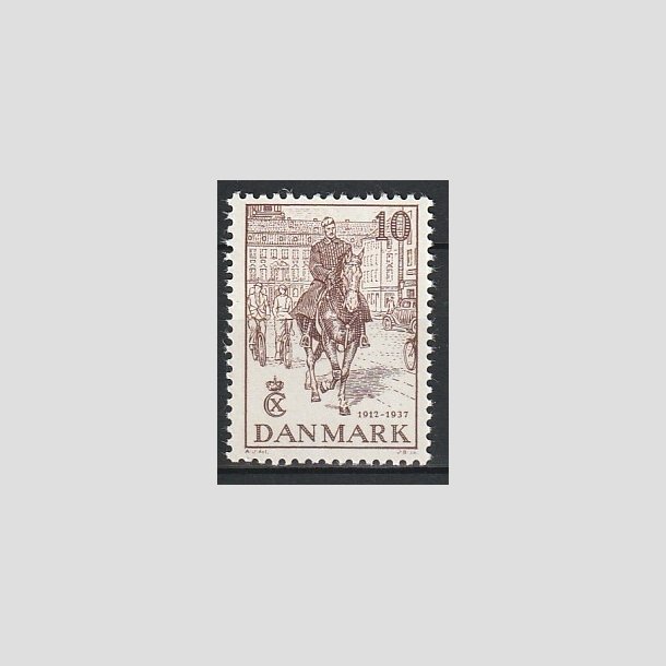 FRIMRKER DANMARK | 1937 - AFA 240 - Chr. X 25 re jubilum 10 re brun - Postfrisk