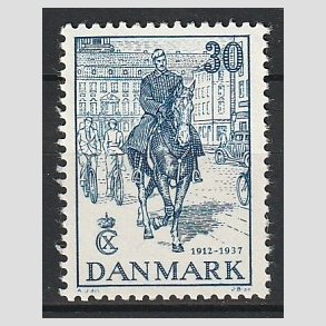 FRIMRKER DANMARK | 1937 - AFA 242 - Chr. X 25 re jubilum 30 re bl - Postfrisk