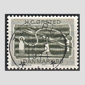 FRIM�RKER DANMARK | 1970 - AFA 500 - Electromagnetisme 150 �r - 80 �re gr�n - Pragt Stemplet