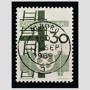 FRIM�RKER DANMARK | 1968 - AFA 473 - Danmarks industri - 30 �re gr�n - Pragt Stemplet
