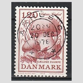 FRIM�RKER DANMARK | 1978 - AFA 670 - Sj�ldne svampe - 1,20 Kr. r�d - Pragt Stemplet