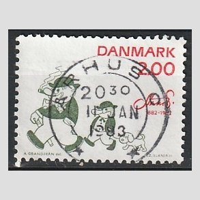 FRIM�RKER DANMARK | 1982 - AFA 762 - Storm P. - 2,00 Kr. r�d/gr�n - Pragt Stemplet