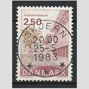 FRIM�RKER DANMARK | 1983 - AFA 778 - EU Bygningskunst - 2,50 Kr. r�d/r�dbrun - Pragt Stemplet