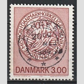 FRIM�RKER DANMARK | 1987 - AFA 893 - Indre mission - 3,00 Kr. brunr�d - Pragt Stemplet