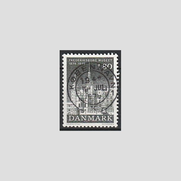 FRIMRKER DANMARK | 1978 - AFA 657 - Fredriksborgmuseet - 1,80 Kr. sortgr - Pragt Stemplet