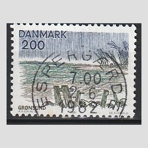 FRIM�RKER DANMARK | 1981 - AFA 733 - Sj�lland og �er - 200 �re flerfarvet - Pragt Stemplet