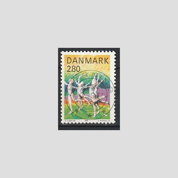 FRIMRKER DANMARK | 1985 - AFA 836 - Sport - 2,80 Kr. flerfarvet - Pragt Stemplet Herning