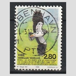 FRIM�RKER DANMARK | 1986 - AFA 867 - Danske fugle - 2,80 Kr. flerfarvet - Pragt Stemplet