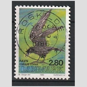 FRIM�RKER DANMARK | 1986 - AFA 864 - Danske fugle - 2,80 Kr. flerfarvet - Pragt Stemplet Roskilde