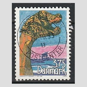 FRIM�RKER DANMARK | 1993 - AFA 1050 - Vindertegning frim�rketegning - 3,75 Kr. flerfarvet - Pragt Stemplet