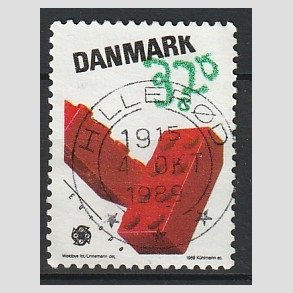 FRIM�RKER DANMARK | 1989 - AFA 938 - Leget�j/spil for b�rn - 3,20 Kr. flerfarvet - Pragt Stemplet