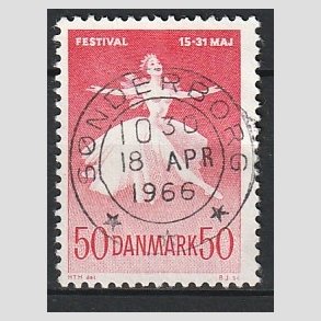 FRIM�RKER DANMARK | 1965 - AFA 438 - Ballet og musikfestival - 50 �re r�d - Pragt Stemplet S�nderborg