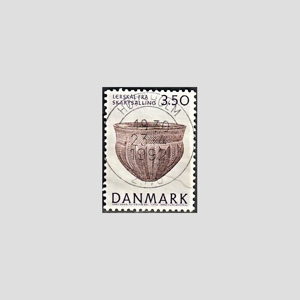 FRIMRKER DANMARK | 1992 - AFA 1007 - Nationalmuseets samling - 3,50 Kr. lilla/brun - Pragt Stemplet