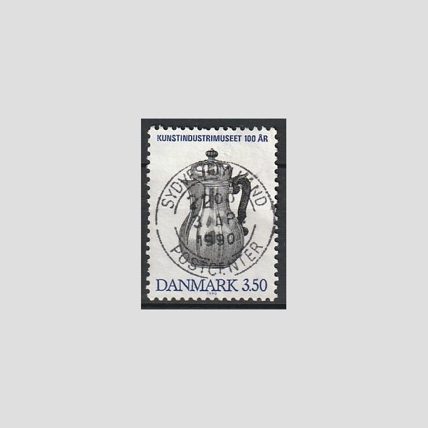 FRIMRKER DANMARK | 1990 - AFA 960 - Kunstindustrimuseet - 3,50 Kr. bl/sort - Pragt Stemplet