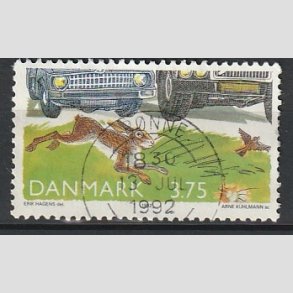 FRIM�RKER DANMARK | 1992 - AFA 1020 - Natur, milj� og udvikling - 3,75 Kr. flerfarvet - Pragt Stemplet R�nne