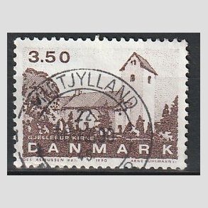 FRIMRKER DANMARK | 1990 - AFA 974 - Jyske landsbykirker - 3,50 Kr. brun - Pragt Stemplet