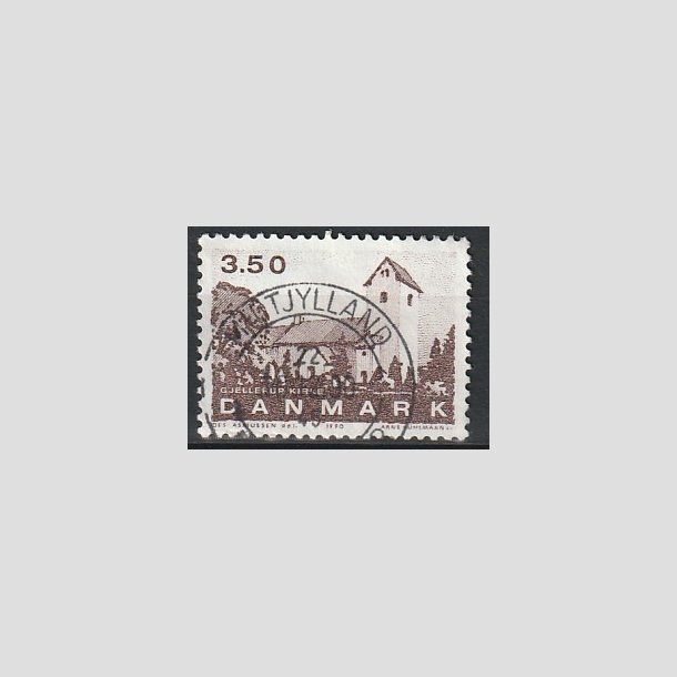 FRIMRKER DANMARK | 1990 - AFA 974 - Jyske landsbykirker - 3,50 Kr. brun - Pragt Stemplet