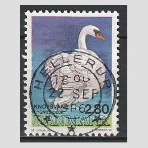 FRIM�RKER DANMARK | 1986 - AFA 866 - Danske fugle - 2,80 Kr. flerfarvet - Pragt Stemplet Hellerup