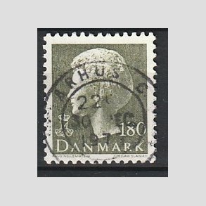 FRIMRKER DANMARK | 1977 - AFA 647 - Dronning Margrethe - 180 re sortgrn - Pragt Stemplet