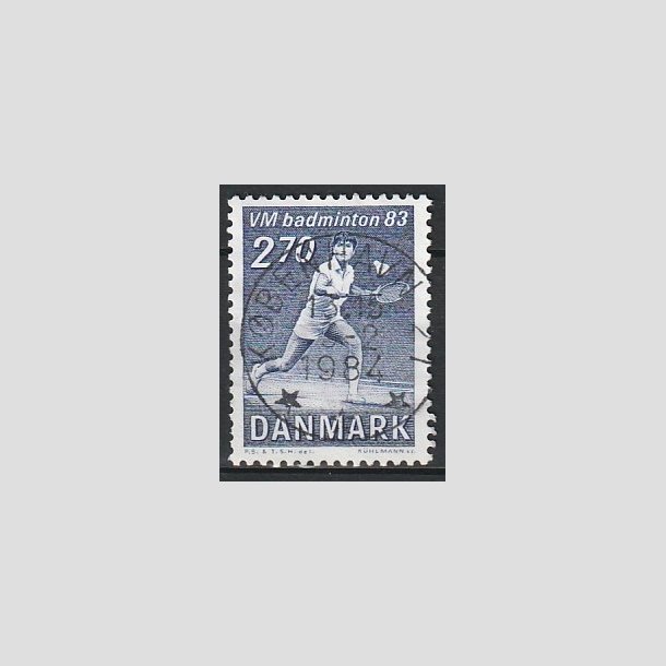 FRIMRKER DANMARK | 1983 - AFA 767 - WM i Badminton - 2,70 Kr. bl - Pragt Stemplet