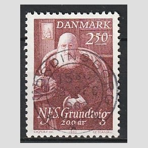 FRIM�RKER DANMARK | 1983 - AFA 787 - N.F.S Grundtvigs - 2,50 Kr. r�d - Pragt Stemplet Vordingborg