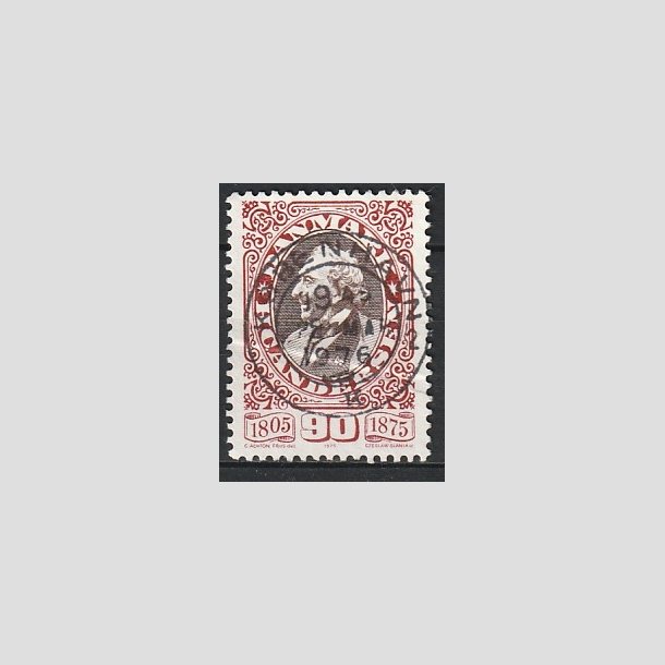 FRIMRKER DANMARK | 1975 - AFA 595 - H.C Andersen - 90 re rd/brun - Pragt Stemplet