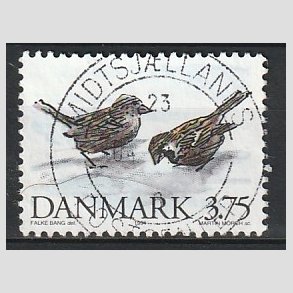 FRIM�RKER DANMARK | 1994 - AFA 1076 - Truede danske dyr - 3,75 Kr. gr�spurv - Pragt Stemplet