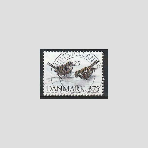 FRIMRKER DANMARK | 1994 - AFA 1076 - Truede danske dyr - 3,75 Kr. grspurv - Pragt Stemplet