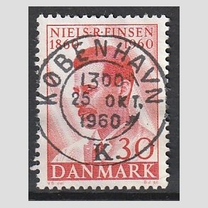 FRIM�RKER DANMARK | 1960 - AFA 387 - Niels R. Finsen - 30 �re r�d - Pragt Stemplet K�benhavn