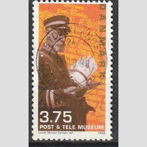 FRIM�RKER DANMARK | 1998 - AFA 1176 - Post & Tele Museet - 3,75 Kr. postbud - Pragt Stemplet