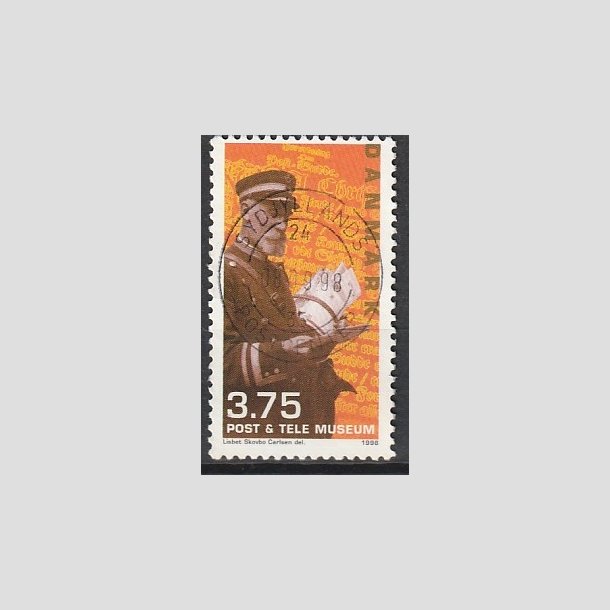 FRIMRKER DANMARK | 1998 - AFA 1176 - Post & Tele Museet - 3,75 Kr. postbud - Pragt Stemplet