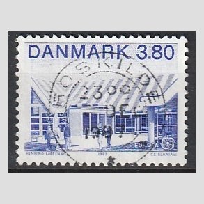 FRIM�RKER DANMARK | 1987 - AFA 883 - Europam�rker - 3,80 Kr. bl� - Pragt Stemplet