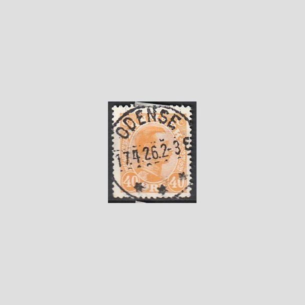 FRIMRKER DANMARK | 1925-26 - AFA 150 - Chr. X 40 re orange - Lux Stemplet "ODENSE"