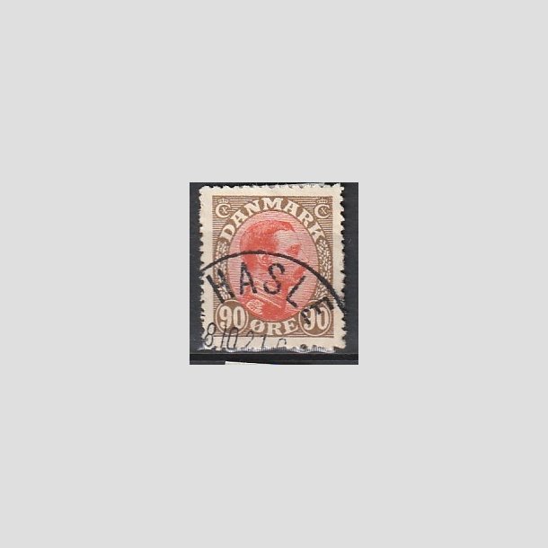 FRIMRKER DANMARK | 1918-20 - AFA 109 - Chr. X 90 re brun/rd - Lux Stemplet "HASLE"