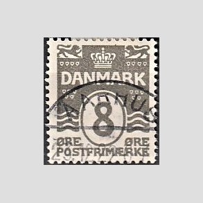 FRIM�RKER DANMARK | 1921-22 - AFA 123 - B�lgelinie 8 �re gr� - Lux Stemplet 