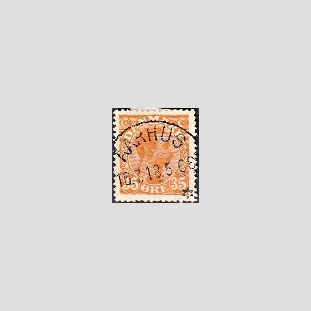 FRIMRKER DANMARK | 1913 - AFA 73 - Chr. X 35 re orange (1K) - Lux Stemplet "AARHUS"