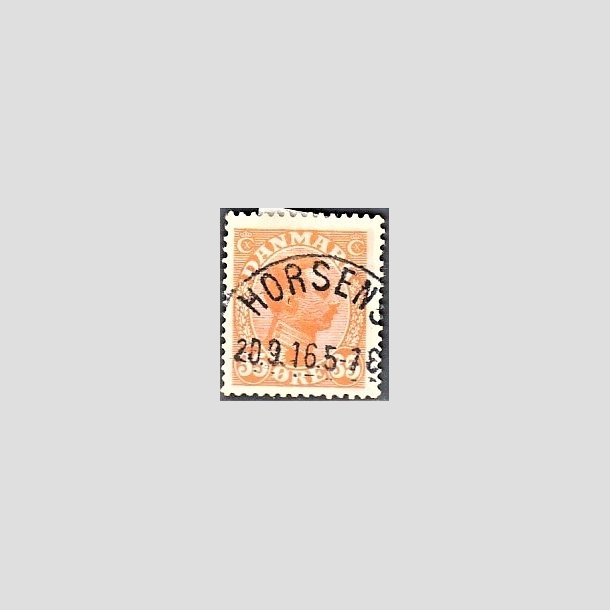 FRIMRKER DANMARK | 1913 - AFA 73 - Chr. X 35 re orange (1K) - Lux Stemplet "HORSENS"