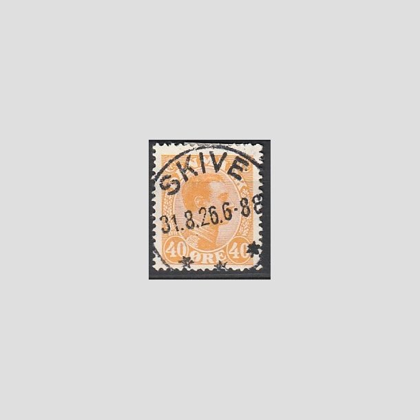 FRIMRKER DANMARK | 1925-26 - AFA 150 - Chr. X 40 re orange - Lux Stemplet "SKIVE"