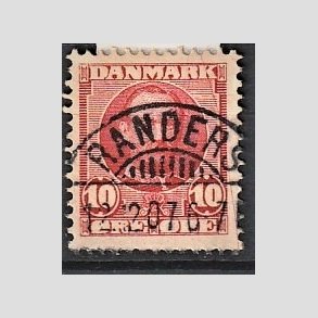 FRIM�RKER DANMARK | 1907 - AFA 55 - 1K - Frederik VIII 10 �re r�d - Pragt Stemplet 
