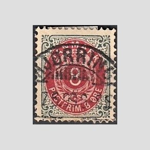 FRIM�RKER DANMARK | 1895 - AFA 25B - 8 �re gr�/r�d - Lux Stemplet 