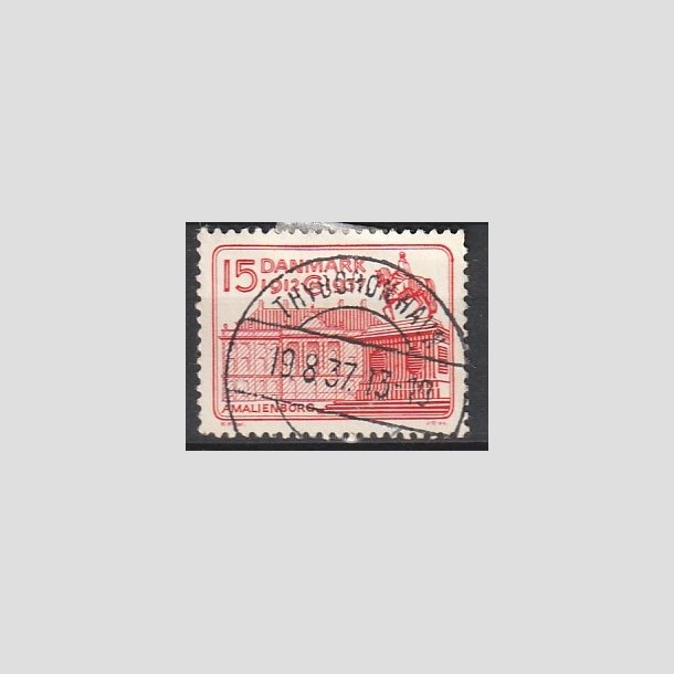 FRIMRKER DANMARK | 1937 - AFA 241 - Chr. X 25 re jubilum 15 re rd - Lux Stemplet "THYBORN HAVN"