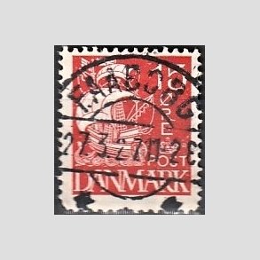FRIM�RKER DANMARK | 1927 - AFA 169 - Karavel 15 �re r�d - Lux Stemplet 