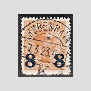FRIMRKER DANMARK | 1921-22 - AFA 118 - 8 8/7 re orange provisorier - Lux Stemplet 