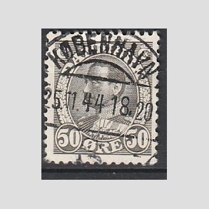 FRIMRKER DANMARK | 1934 - AFA 209 - Chr. X 50 re gr - Lux Stemplet 