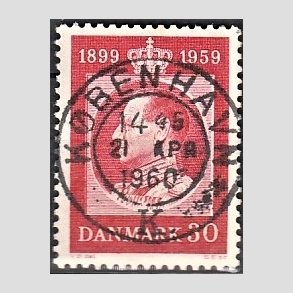 FRIM�RKER DANMARK | 1959 - AFA 374 - Frederik IX 60 �r - 30 �re r�d - Pragt Stemplet K�benhavn
