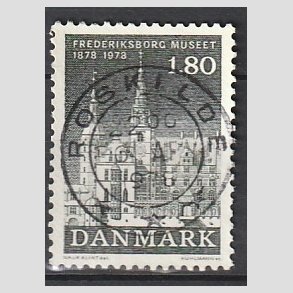 FRIM�RKER DANMARK | 1978 - AFA 657 - Frederiksborgmuseet 100 �r - 1,80 Kr. sortgr� - Pragt Stemplet Roskilde