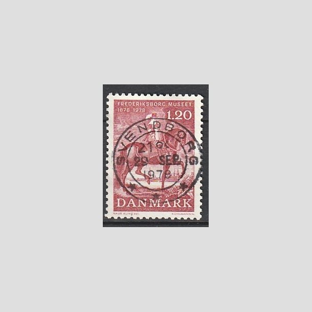 FRIMRKER DANMARK | 1978 - AFA 656 - Frederiksborgmuseet 100 r - 1,20 Kr. rd - Pragt Stemplet Svendborg